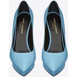 Saint Laurent Janis 105 Baby Blue Pumps